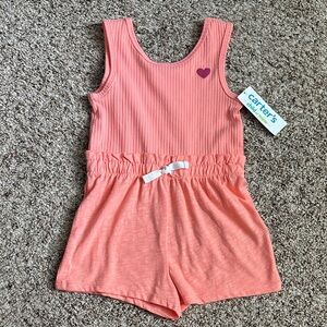 NWT CARTER’S TODDLER GIRL CORAL ROMPER